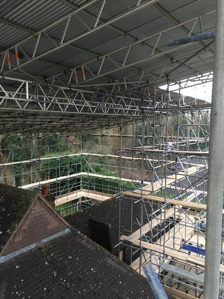 Temporary Roof Inside