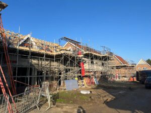 Scaffolding On New Build Estate