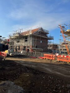 Scaffolding On New Build Site