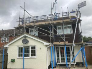 Scaffolding for solar panel installation