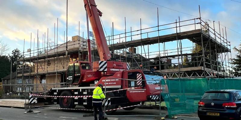 Protective Barrier Around Crane