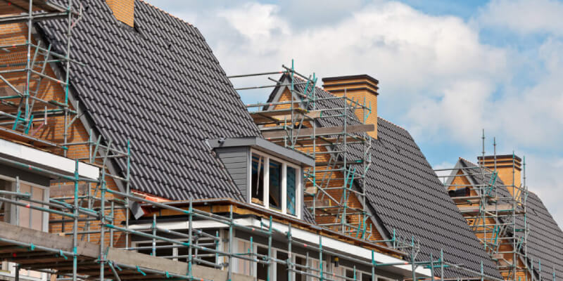 scaffolding on roof